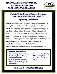 Southern United States / Chattanooga metropolitan area / Dyersburg State Community College / Tennessee / State of Franklin / Geography of the United States