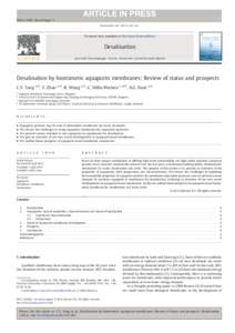 DES-11385; No of Pages 7 Desalination xxxxxx–xxx Contents lists available at SciVerse ScienceDirect  Desalination