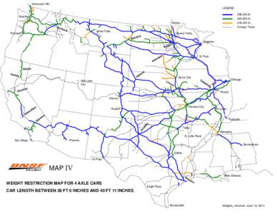 Vancouver BC LEGEND: 286,000 lb. 263,000 lb. 246,000 lb. Foreign Track