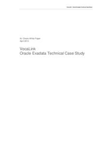 VocaLink Oracle Exadata Case Study