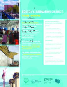 BOSTON’S INNOVATION DISTRICT : 3 YEARS + COUNTING The Innovation District is Mayor Thomas M. Menino’s initiative to transform 1000 acres of the