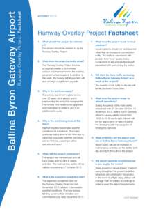 Runway Overlay Project Factsheet  Ballina Byron Gateway Airport october 2013