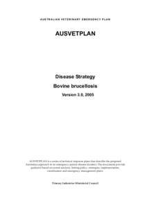 Brucellosis Disease Strategy