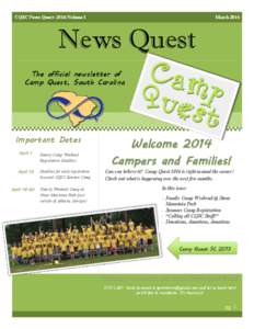 CQSC News Quest- 2014:Volume I  March 2014 News Quest The official newsletter of