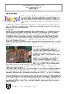 ST MARTIN’S CE AIDED PRIMARY SCHOOL www.st-martins.hants.sch.uk NEWSLETTER No 36 27th June[removed]THIS WEEK’S NEWS:
