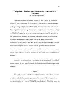 6.1  Chapter 6: Tourism and the History of Antarctica