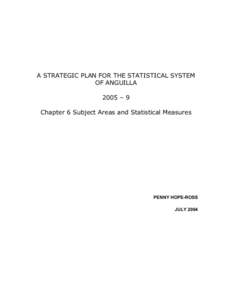 A STRATEGIC PLAN FOR THE STATISTICAL SYSTEM OF ANGUILLA