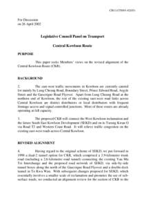 CB[removed])  For Discussion on 26 April[removed]Legislative Council Panel on Transport