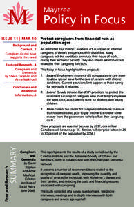Maytree  Policy in Focus issue 11 | mar 10 Background and Context...2