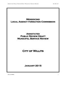 Eastern Plumas Municipal Service Review Admin Draft