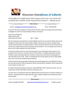 Wisconsin GrandSons of Liberty We the people are the rightful masters of both Congress and the courts, not to overthrow the Constitution but to overthrow the men who pervert the Constitution.