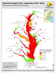 Dissolved Oxygen (June - September, [removed]Percent of Goal Achieved (3 Year Analysis) C&D Canal  Ba lt im ore #