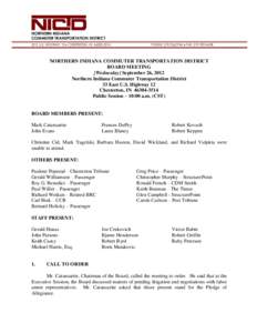 D NORTHERN INDIANA COMMUTER TRANSPORTATION DISTRICT 33 E. U.S. HIGHWAY 12  CHESTERTON, IN[removed]PHONE: [removed]  FAX: [removed]