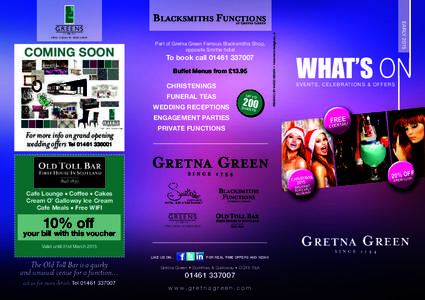 EARLY[removed]Blacksmiths Functions at Gretna Green  GREENS