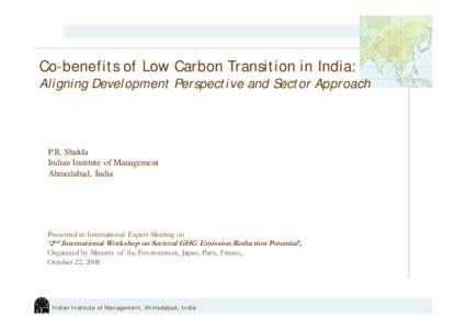 Sustainability / Carbon tax / Ahmedabad / Climate change mitigation / Bio-energy with carbon capture and storage / Environment / Climate change policy / Low-carbon economy