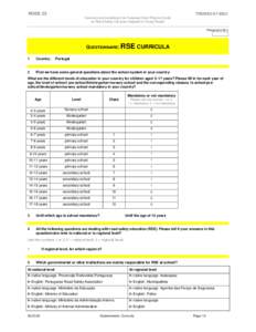 ROSE 25  TREN/E3[removed]Inventory and compiling of an European Good Practice Guide on Road Safety Education targeted at Young People Please don’t fill in