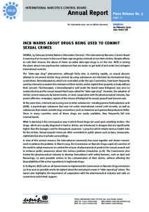 INTERNATIONAL NARCOTICS CONTROL BOARD  Annual Report Press Release No. 5 page 12