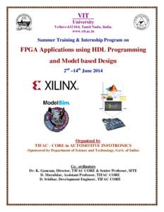 Microsoft Word - FPGA Applications using HDL Programming and Model based Design