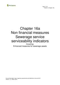 Page 1 of 6 Section 2 Chapter 16a Chapter 16a Non financial measures Sewerage service