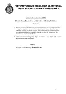 15 of 2011 E-Team Admin & Training Guidelines