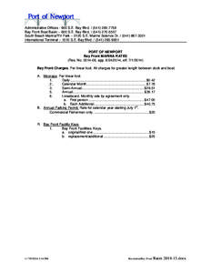 Administrative Offices[removed]S.E. Bay Blvd[removed]7758 Bay Front Boat Basin – 600 S.E. Bay Blvd[removed]5557 South Beach Marina/RV Park – 2120 S.E. Marine Science Dr[removed]3321 International Termina