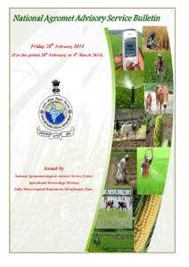 Friday 28th February[removed]For the period 28th February to 4th March[removed]Issued by National Agrometeorological Advisory Service Centre, Agricultural Meteorology Division,