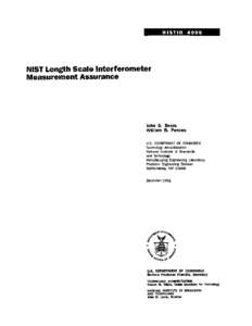 NIST Length Scale Interferometer Measurement Assurance