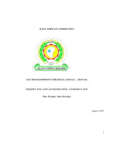     EAST AFRICAN COMMUNITY  EAC DEVELOPMENT STRATEGY[removed] – [removed])