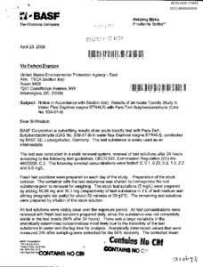 8EHQ-09-17485A  TSCA 8(e) Notice