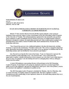 Louisiana / Speakers of the Louisiana House of Representatives / John Alario / University of Virginia Darden School of Business