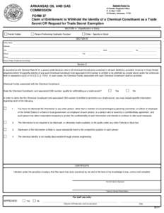 Submit Form To:  ARKANSAS OIL AND GAS COMMISSION  El Dorado Regional Office