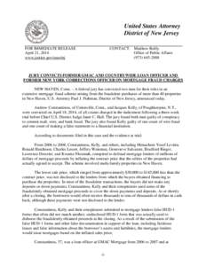 United States Attorney District of New Jersey FOR IMMEDIATE RELEASE April 21, 2014 www.justice.gov/usao/nj