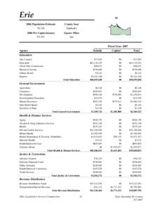 Erie 2006 Population Estimate 78,116 County Seat Sandusky