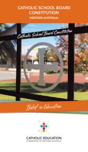 CATHOLIC SCHOOL BOARD CONSTITUTION WESTERN AUSTRALIA ion