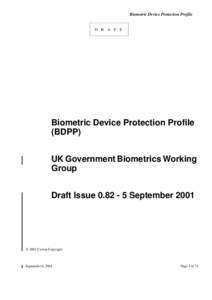 Biometric Device Protection Profile