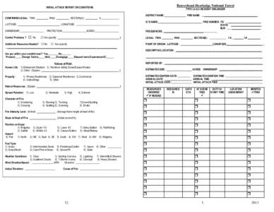 Beaverhead-Deerlodge National Forest  INITIAL ATTACK REPORT ON CONDITIONS CONFIRMED LEGAL: TWN: