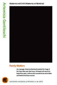 Artemisia Gentileschi  Madonna and Child (Madonna col Bambino) Family Matters