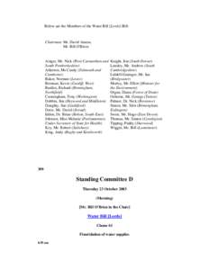 Microsoft Word - Water Bill [Lords] Standing Committee D 23Oct03.doc