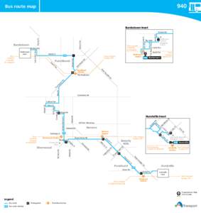 940  Bus route map Bankstown Inset