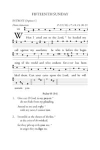 246  FIFTEENTH Sunday INTROIT (Option 1) Dum clamarem