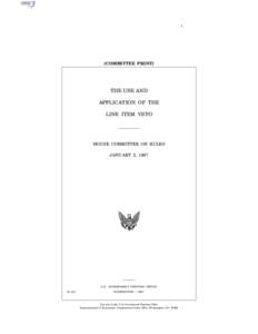 Clinton v. City of New York / Article One of the United States Constitution / United States federal budget / Impoundment of appropriated funds / Congressional Budget and Impoundment Control Act / Appropriation bill / PAYGO / Line-item veto / Baseline / Government / United States federal legislation / Veto