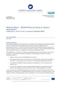 Report_ENCePP SG and industry associations_22May13