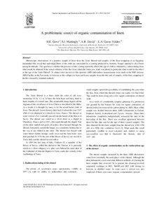 Nuclear Instruments and Methods in Physics Research B[removed]507  A problematic source of organic contamination of linen