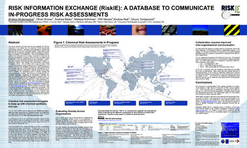 RISK INFORMATION EXCHANGE (RiskIE): A DATABASE TO COMMUNICATE IN-PROGRESS RISK ASSESSMENTS 1 1