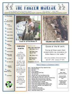 The Frozen Mukluk Local Monthly News from Faro, Yukon Vol. 4 Issue 5  MAY 2012