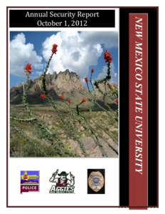 NEW MEXICO STATE UNIVERSITY  Annual Security Report October 1, |Page