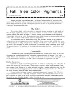i Fall Tree Color Pigments : i  by Dr. Kim D. Coder, University of Georgia