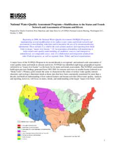 Hydrology / Water pollution / Environmental science / Aquatic ecology / Water management / Water quality / United States Geological Survey / Pesticide / Drainage basin / Water / Earth / Environment
