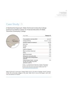 A Multimethod Approach: Wake Technical Community College  SunTrust Foundation Center For Financial Education At Wake Technical Community College