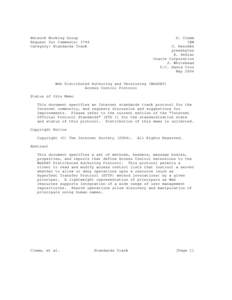 Network Working Group Request for Comments: 3744 Category: Standards Track G. Clemm IBM